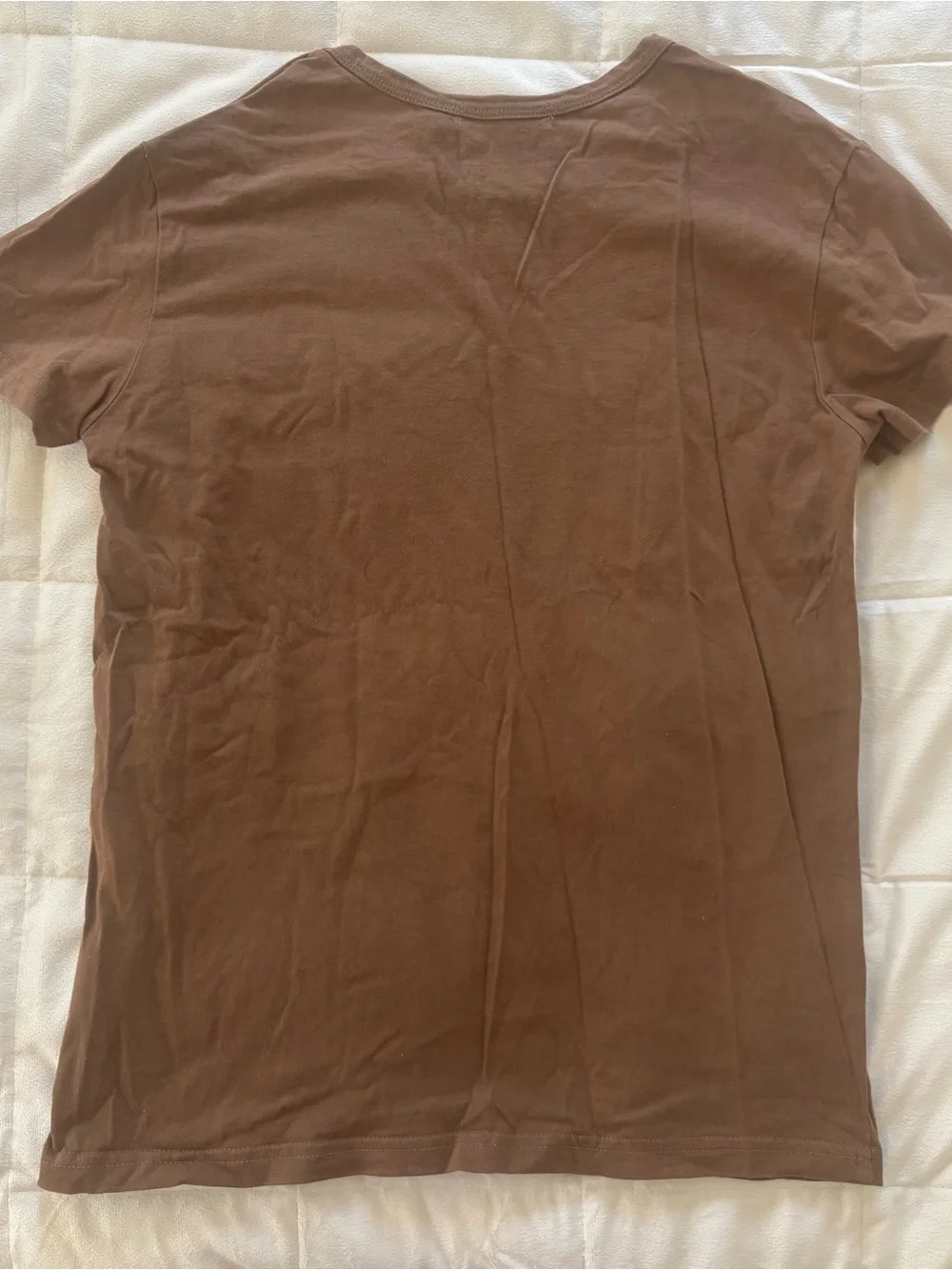 SHEIN Brown Kids Short-Sleeve Tee with White Dinosaur Detail